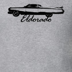 1959 Eldorado Side View With Model Name Heather Grey T Shirt