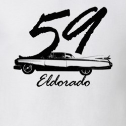 1959 Eldorado Side View With Year And Model Name White T Shirt