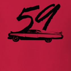 1959 Eldorado Side View With Year Red T Shirt