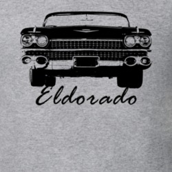 1959 Eldorado Grill View With Model Name Heather Grey T Shirt