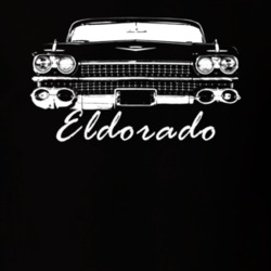1959 Eldorado Grill View With Model Name Black T Shirt