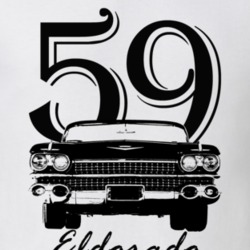 1959 Eldorado Grill View With Year And Model Name White T Shirt