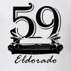 1959 Eldorado Barritz Rear View With Year And Model Name White T Shirt