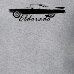 1960 Eldorado Side View With Model Name Heather Grey T Shirt