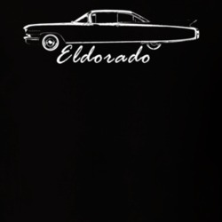 1960 Eldorado Side View With Model Name Black T Shirt