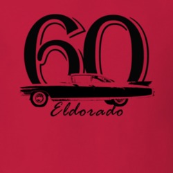 1960 Eldorado Side View With Year And Model Name Red T Shirt