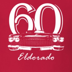 1960 Eldorado Grill View With Year And Model Name Red T Shirt