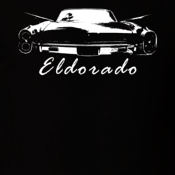 1960 Eldorado Rear View With Model Name Black T Shirt