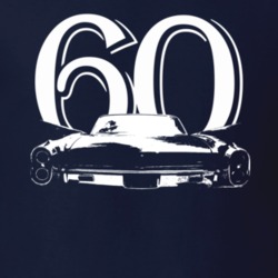 1960 Eldorado Rear View With Year Navy Blue T Shirt