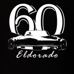 1960 Eldorado Rear View With Year And Model Name Black T Shirt