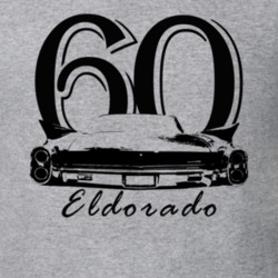 1960 Eldorado Rear View With Year And Model Name Heather Grey T Shirt