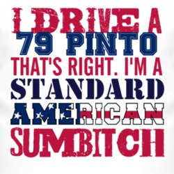 I Drive A 1979 Pinto Standard American Sumbitch T Shirt
