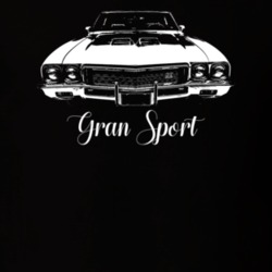 1972 Gran Sport Grill View With Model Dark Color T Shirt