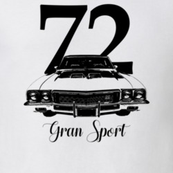 1972 Gran Sport Grill View With Year And Model Light Color T Shirt