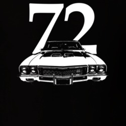 1972 Gran Sport Grill View With Year Dark Color T Shirt