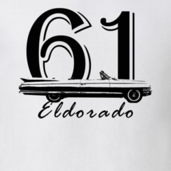 1961 Eldorado Side View With Year And Model Name White T Shirt