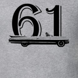 1961 Eldorado Side View With Year Heather Grey T Shirt