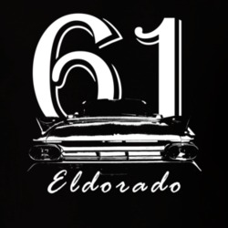 1961 Eldorado Rear View With Year And Model Name Black T Shirt