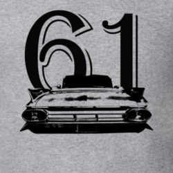1961 Eldorado Rear View With Year Heather Grey T Shirt