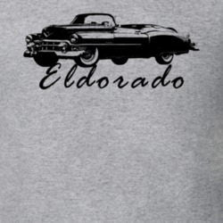 1952 Eldorado Side View With Model Name Heather Grey T Shirt