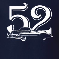 1952 Eldorado Side View With Year Navy Blue T Shirt