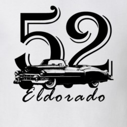 1952 Eldorado Side View With Year And Model Name White T Shirt