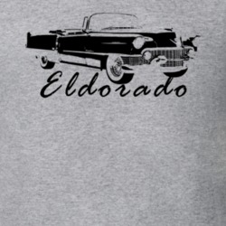 1954 Eldorado Three Quarter Side View With Model Name Heather Grey T S