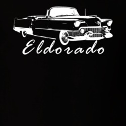 1954 Eldorado Three Quarter Side View With Model Name Black T Shirt