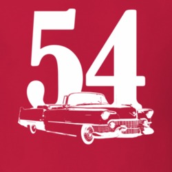 1954 Eldorado Three Quarter Side View With Year Red T Shirt