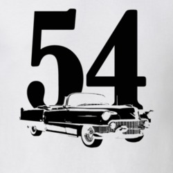1954 Eldorado Three Quarter Side View With Year White T Shirt