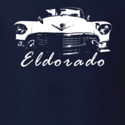 1955 Eldorado Grill View With Model Name Navy Blue T Shirt