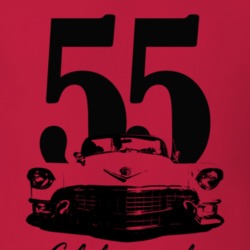 1955 Eldorado Grill View With Year And Model Name Red T Shirt