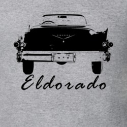 1956 Eldorado Rear View With Model Name Heather Grey T Shirt
