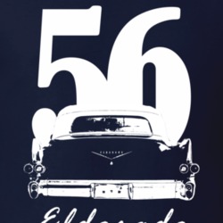 1956 Eldorado Rear View With Year And Model Name Navy Blue T Shirt