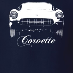 1953 Corvette Grill View With Model Dark Color T Shirt
