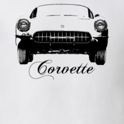 1953 Corvette Grill View With Model Light Color T Shirt