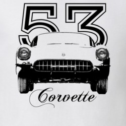 1953 Corvette Grill View With Year And Model Light Color T Shirt