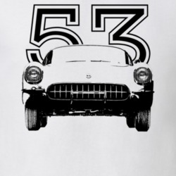 1953 Corvette Grill View With Year Light Color T Shirt