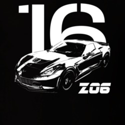 2016 Corvette Z06 Tq View With Year And Model Dark Color T Shirt