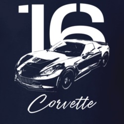 2016 Corvette Z06 Tq View With Year And Model Name Dark Color T Shirt