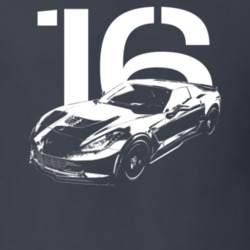 2016 Corvette Z06 Tq View With Year Dark Color T Shirt