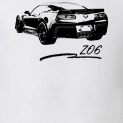 2016 Corvette Z06 Rear View With Model Light Color T Shirt