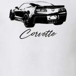 2016 Corvette Z06 Rear View With Model Name Light Color T Shirt