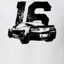 2016 Corvette Z06 Rear View With Year Light Color T Shirt