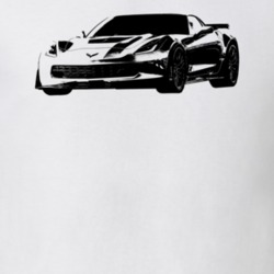 2015 Corvette Three Quarter View Light Color T Shirt