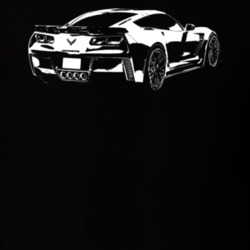 2015 Corvette Z06 Rear Angle View Dark Color T Shirt