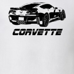 2015 Corvette Z06 Rear Angle View With Model Name Light Color T Shirt