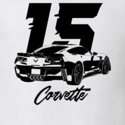2015 Corvette Z06 Rear Angle View With Year And Model Name Light Color