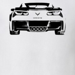 2015 Corvette Rear View Light Color T Shirt