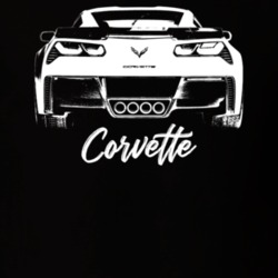 2015 Corvette Rear View With Model Name Dark Color T Shirt